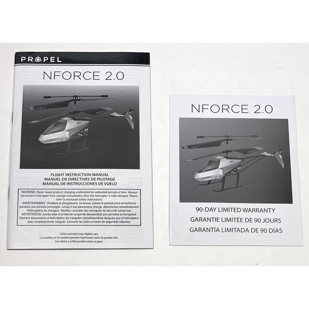 Propel NFORCE 2.0 RC Helicopter Flight INSTRUCTION MANUAL & Warranty Card ONLY